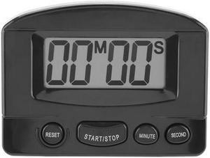 Digital LCD Kitchen Timer Cooking Baking Time Electronic Count Down Clock Alarm Timer - Black
