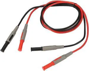 2pcs P1032 4mm Banana Plug Test Line Injection Molded Straight to Straight Multimeter Wire Cable