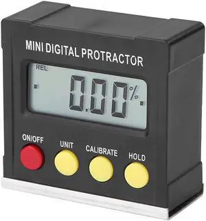 360° Mini Digital Protractor Inclinometer Electronic Level Box Magnetic Base Measuring Tools