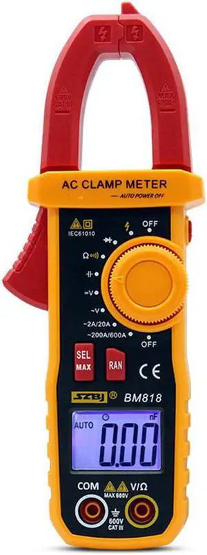BM818 Ammeter ACV/DCV ACA Auto Range Measurement of Large Capacitance NCV Digital Clamp Meter