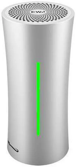 EWA A115 Super Battery 105-hours Playtime Bluetooth Speaker Built-in 6000mAh Rechargeable Battery Great Sound & Bass Handy with Small Bag (Silver)