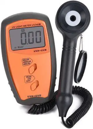 UV340B Digital UV Luxmeter Handheld UV Light Meter UVA UVB Lighting Tester Intensity Measuring Tools