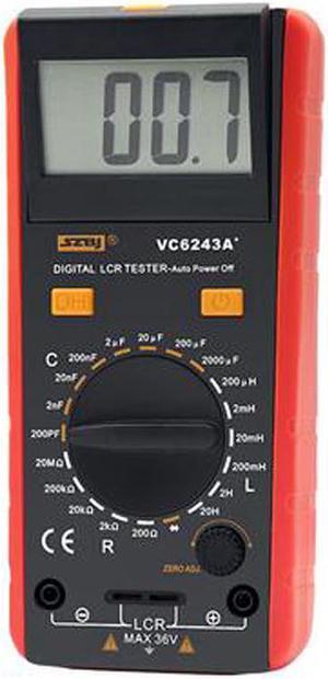 VC6243A Digital LCD Meter Inductance Capacitance Resistance Tester Multimeter Crocodile Clip Measuring Tool with Bag BM4070