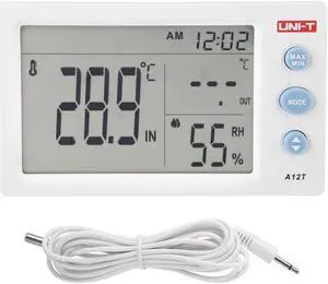 A12T Digital LCD Display Thermometer Hygrometer Humidity Temperature Meter Thermometers
