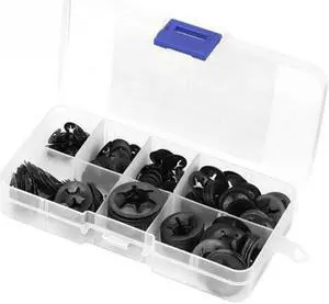 260pcs Manganese Steel Push On Washer Retaining Lock Washers Set 3/4/5/6/8/10/12mm Hardware Tools