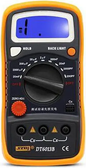 SZBJ Capacitance Meter DT6013B Handheld Digital Capacitance Meter Capacitor w/ LCD Backlight