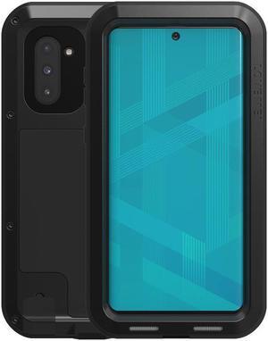 Love Mei Aluminum Metal Armor For Samsung NOTE 10 Shockproof Dirtproof Full Body Heavy Duty Case For Samsung NOTE 10 (Black)