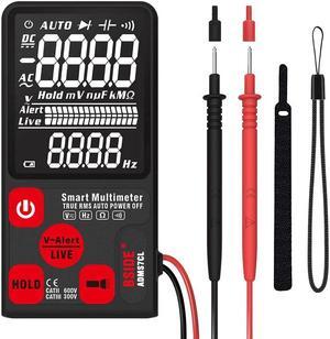 ADMS7CL Smart Multimeter True RMS Digital Multimeter Measuring AC/DC Voltage Resistance Frequency with LCD Display DC/AC Voltage Meter Resistance Tester