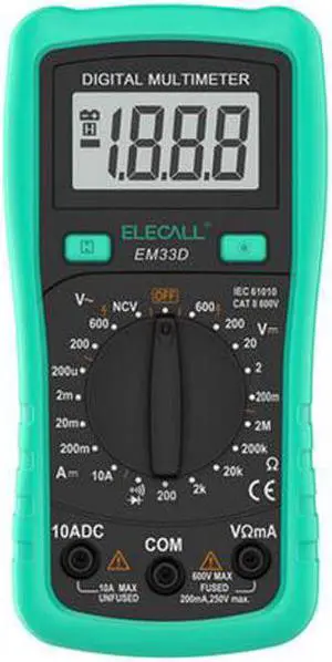 DC AC Current Voltage Tester EM33D Handheld Easy to Carry Mini LCD Digital Multimeters