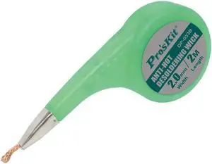 Pro'sKit DP-033B Anti-hot Desoldering wick solder wire for soldering iron tool Tin wire 2m length 2mm