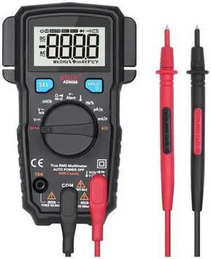 BSIDE ADM66 Digital Multimeter Dual Slot Auto Range TRMS DMM 6000 Counts Voltage Amp Capacitance Hz Temp V-Alert Diode Tester
