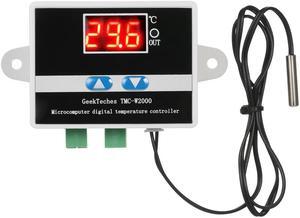 GeekTeches TMC-W2000 AC110-220V 1500W High Precision LCD Digital Temperature Controller Thermostat with Waterproof Sensor Probe