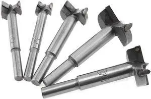 5pcs 16mm / 20mm / 25mm / 30mm / 35mm Alloy Steel Perforator Punching Hole Drill Bit with Round Shank and Sharp Blade for Woodworking