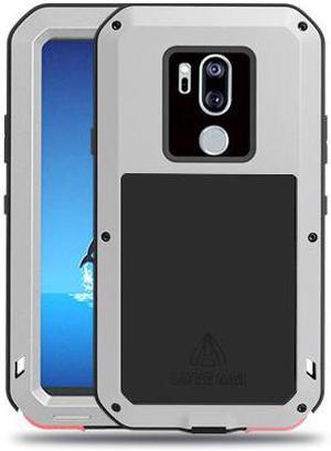 LOVE MEI Aluminum Metal Case For LG G7 Cover Powerful Armor Shockproof Life Waterproof Case For LG G7 (Black)