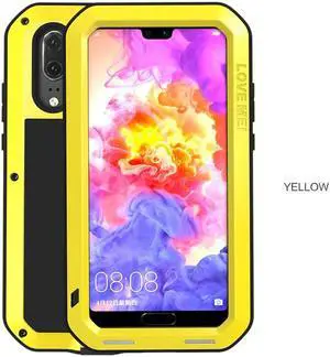 Love Mei Shockproof Waterproof Metal Aluminum Case For HuaWei P20 Pro - Yellow