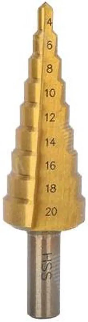 WLXY WL-7206 4-20mm Step Drill Bit - Golden