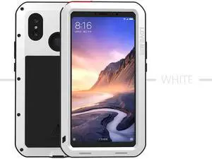 Love Mei Powerful Case For Xiaomi Mi Max 3 Premium Waterproof Shockproof Aluminum Case Cover for Xiaomi Max3 (White)