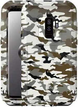 Love Mei Metal Armor Shockproof Case Aluminum Cover For Samsung GALAXY S9 Plus (Desert)