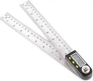 ELECALL 200mm Digital Protractor Inclinometer Goniometer Level Measuring Tool Stainless Steel Waterproof Electronic Angle Gauge