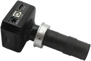 16MP 1080P 60FPS Industrial Microscope Camera HDMI USB Output TF Card Storage Video & 5X-100X High Vision High Distance Lens