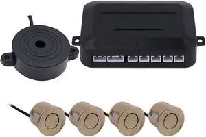 Parking Sensor Car Auto Parktronic With 4 Sensors Reverse Backup Car Parking Radar Monitor Detector System Backlight Display - Champagne Gold