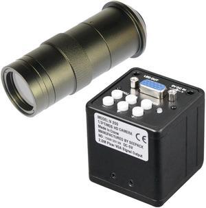HD 2.0MP VGA Digital Industry Video Inspection Microscope Camera & 100X C-MOUNT Zoom Lens