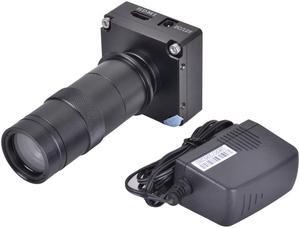 16MP HDMI USB 1080P HD Digital Industry Video Inspection Microscope Camera Set TF Card Picture Video Recorder + 100X Camera Lens
