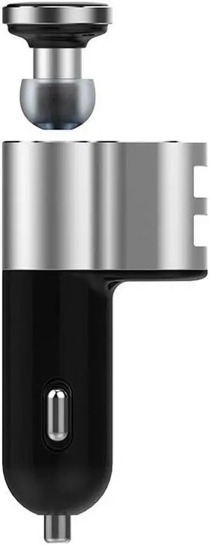 OVEVO Q10 Car Charger Bluetooth Earphone 2 Port USB Auto Charger Fast Charge Support Two Bluetooth Devices For Xiaomi Phone MI5 - Black