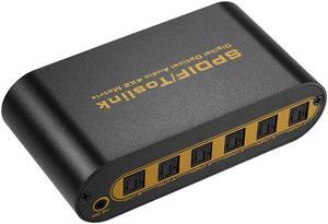 Digital Premium Quality SPDIF/TOSLINK Digital Optical Audio Switcher 4*2 Matrix Four Inputs Two Outputs