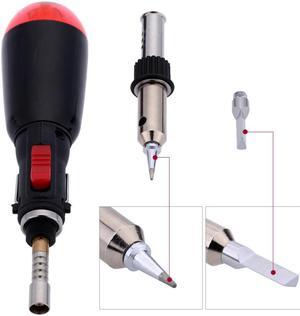 3 in 1 Pure Butane Gas Soldering Solder Iron Pen 12ml Temperature 1300 degrees Heat Gun Welding Equipment for Outdoor Repair