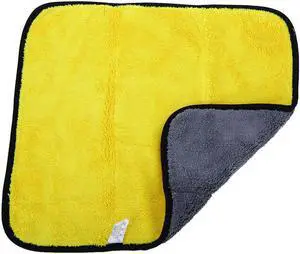 2 in 1 Double Side Car Wash Towel Microfiber Premium Coral Fleece Vehicle Cleaning Cloth Cleaner 45*38cm