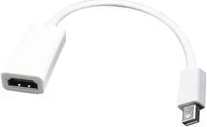 Mini DP to HD Cable Mini Displayport Male to HD Female 1080P Adapter Video Cable for Macbook Pro Air White