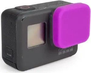 Advanced & Standard,Soft & Durable Silicone Lens Cover/Cap for GoPro 5 - Purple