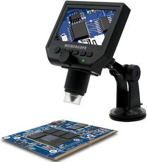 1-600x 3.6MP USB Digital Electronic Microscope Portable 8 LED VGA Microscope With 4.3" HD OLED Screen