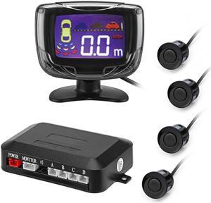 Car Parking Sensor Reverse Backup Radar LCD Display 12V 4 Sensors 22mm Buzzer Auto Detector System Kit for All Cars