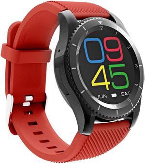 Kktick G8 Smartwatch Bluetooth 4.0 SIM Card Call Message Reminder Heart Rate Monitor Smart watchs For Android Apple (Red)