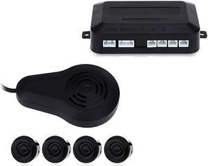 Car Alarm Voice Alarm Vehicle Reverse Backup Radar System Buzzing Sound Warning System with 4 Parking Sensors