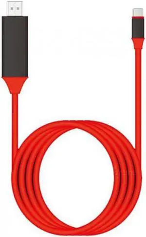 USB C to HDMI Adapter Cable for Samsung Galaxy S8/S8 Plus - Red