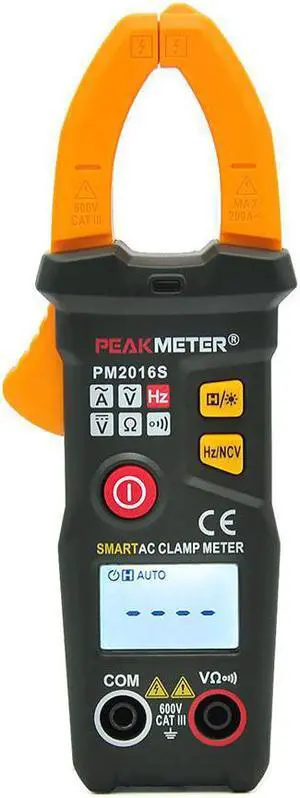 Peakmeter PM2016S Digital Clamp Meter Mini Multimeter Handheld Current Resistance Frequency NCV Tester multimetros multimetr multitester medidor