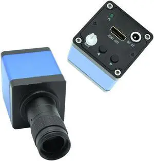 HD 1080P 2.0MP Digital Industrial Microscope Camera HDMI Outputs & Mini 5X-100X C-Mount Optical Lens Ultra-Long-Range Observation