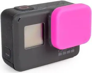 Advanced & Standard,Soft & Durable Silicone Lens Cover/Cap for GoPro 5 - Magenta