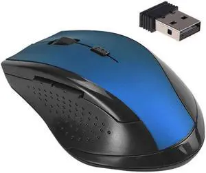 Newest Wireless Optical Mouse Usb Receiver 2400dpi 2.4Ghz Gaming Mice For Pc Laptop Notebook Office Use - Blue
