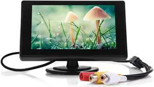 4.3" TFT LCD Car Rear View Parking Monitor Foldable Auto Rearview Backup Monitors 2 Video Input for Reverse Camera DVD