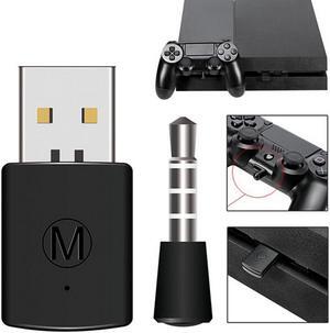 Bluetooth Receiver Wireless Headset Headphone Adapter with Mic Bluetooth 4.0 Dongle USB Adapter USB Dongle for PS4 Black