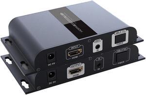 New LKV378A HDMI Optic Fiber Extender With IR Extension Extend 20Km HDMI Extender 1080P Single Mode Single Fiber SC For HDTV Project