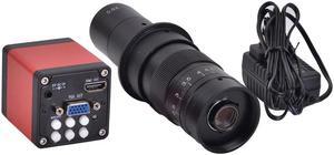 HD 13MP HDMI VGA Digital Industry Video Inspection Microscope Camera Set Video Recorder + 180X C-MOUNT Zoom Lens