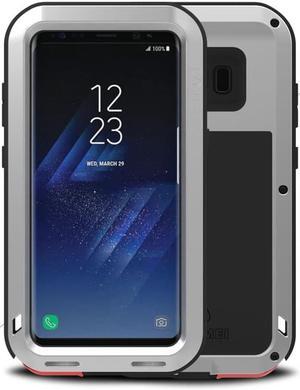 Love Mei Shockproof Waterproof Metal Aluminum Case For Samsung Galaxy S8 Plus - Silver