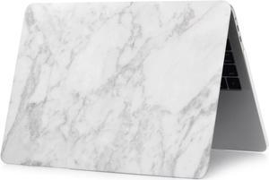 Marble Texture PC Hard Case for MacBook Pro 13.3 inch- White & Grey