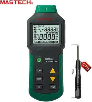 Mastech MS5908 RMS Circuit Analyzer Tester Compared w/ IDEAL Sure Test Socket Tester 61-164CN 110V or 220V Mastech