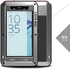 Love Mei Shockproof Waterproof Metal Aluminum Case For Sony Xperia X Compact - Silver